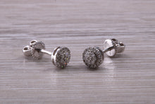 Load image into Gallery viewer, Diamond Cluster set White Gold Stud Earrings