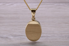 Load image into Gallery viewer, Oval Bloodstone set Yellow Gold Necklace