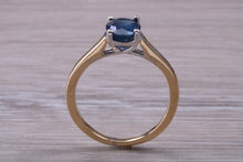 Load image into Gallery viewer, Stunning 1.50 carat Oval cut Royal Blue Sapphire Solitaire