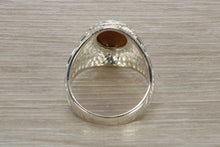 Load image into Gallery viewer, Gents Sterling Silver Tigers Eye set College Ring