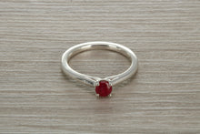 Load image into Gallery viewer, Natural Ruby Solitaire Ring