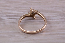 Load image into Gallery viewer, Cross Over Diamond set Yellow Gold Ring