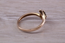 Load image into Gallery viewer, Cross Over Diamond set Yellow Gold Ring