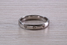 Load image into Gallery viewer, 3.50 mm Wide Diamond set Platinum Wedding Band