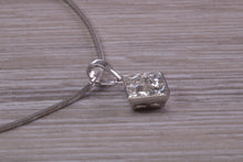 Load image into Gallery viewer, One carat Natural Diamond set 18ct White Gold Necklace
