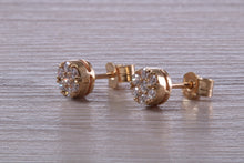 Load image into Gallery viewer, Quarter Carat Diamond Cluster Stud Earrings
