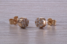 Load image into Gallery viewer, Quarter Carat Diamond Cluster Stud Earrings