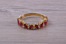 Load image into Gallery viewer, Beautiful Ruby and Diamond Eternity Ring