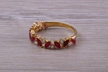 Load image into Gallery viewer, Beautiful Ruby and Diamond Eternity Ring