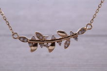 Load image into Gallery viewer, Yellow Gold Diamond Look C Z set Necklace