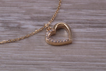 Load image into Gallery viewer, Love Heart C Z set Yellow Gold Necklace