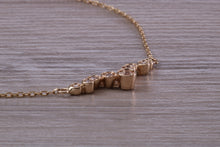Load image into Gallery viewer, Yellow Gold Diamond Look C Z set Necklace