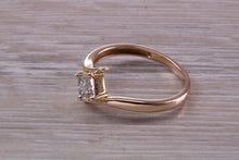 Load image into Gallery viewer, Cross Over Diamond set Yellow Gold Ring