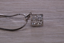 Load image into Gallery viewer, One carat Natural Diamond set 18ct White Gold Necklace
