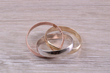Load image into Gallery viewer, Gold Russian Wedding Band, 4 mm Wide, Three Colour Gold