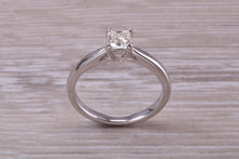 Load image into Gallery viewer, Half carat Princess Cut Diamond set Platinum Solitaire