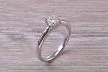 Load image into Gallery viewer, Half carat Princess Cut Diamond set Platinum Solitaire