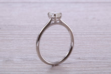 Load image into Gallery viewer, 0.60 carat Emerald Cut Diamond set Platinum Solitaire