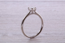 Load image into Gallery viewer, Half carat Emerald Cut Diamond set Solitaire