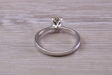 Load image into Gallery viewer, Half carat Round Cut Diamond set Platinum Solitaire