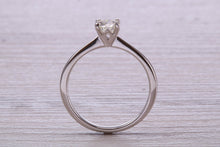 Load image into Gallery viewer, Half carat Round Cut Diamond set Platinum Solitaire