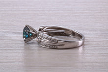 Load image into Gallery viewer, Dressy Blue and White Diamond Ring, Over Two carat Diamonds