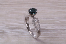 Load image into Gallery viewer, Dressy Blue and White Diamond Ring, Over Two carat Diamonds
