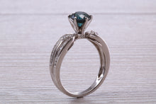 Load image into Gallery viewer, Dressy Blue and White Diamond Ring, Over Two carat Diamonds