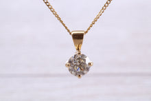 Load image into Gallery viewer, Simple and Elegant 0.70 carat Certified Diamond Solitaire Necklace