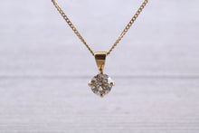Load image into Gallery viewer, Simple and Elegant Half carat Diamond Solitaire Necklace, Available in Your Choice of Metals