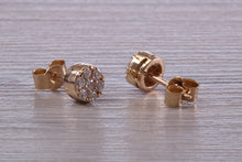 Load image into Gallery viewer, Quarter Carat Diamond Cluster Stud Earrings