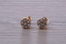 Load image into Gallery viewer, Quarter Carat Diamond Cluster Stud Earrings
