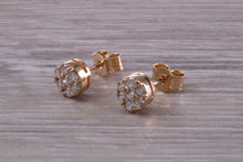 Load image into Gallery viewer, Quarter Carat Diamond Cluster Stud Earrings