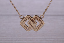 Load image into Gallery viewer, Yellow Gold Diamond Look C Z set Necklace