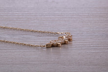 Load image into Gallery viewer, Yellow Gold Diamond Look C Z set Necklace