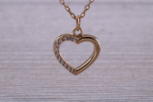 Load image into Gallery viewer, Love Heart C Z set Yellow Gold Necklace