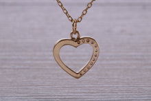 Load image into Gallery viewer, Love Heart C Z set Yellow Gold Necklace