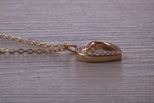 Load image into Gallery viewer, Love Heart C Z set Yellow Gold Necklace