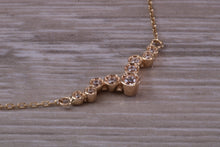 Load image into Gallery viewer, Yellow Gold Diamond Look C Z set Necklace