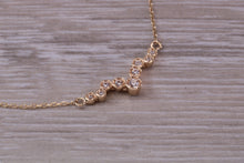 Load image into Gallery viewer, Yellow Gold Diamond Look C Z set Necklace