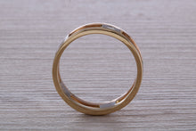 Load image into Gallery viewer, 6mm Wide Three Tone Diamond set Band