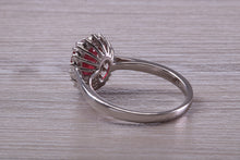Load image into Gallery viewer, One and Half carat Stunning Ruby and Diamond Cluster Ring