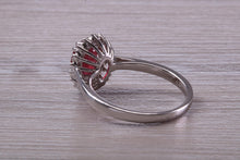 Load image into Gallery viewer, One and Half carat Stunning Ruby and Diamond Cluster Ring