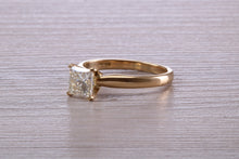 Load image into Gallery viewer, Classic One carat Princess cut Diamond Solitaire, Simple and Elegant Design