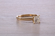 Load image into Gallery viewer, Classic One carat Princess cut Diamond Solitaire, Simple and Elegant Design