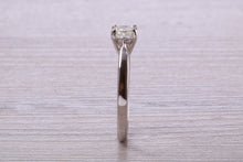 Load image into Gallery viewer, Half carat Princess Cut Diamond set Platinum Solitaire