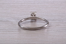 Load image into Gallery viewer, 0.60 carat Emerald Cut Diamond set Platinum Solitaire