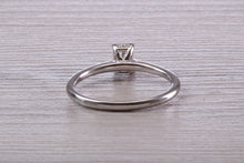 Load image into Gallery viewer, Half carat Emerald Cut Diamond set Solitaire