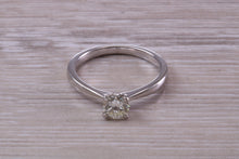 Load image into Gallery viewer, Half carat Round Cut Diamond set Platinum Solitaire