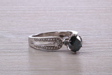 Load image into Gallery viewer, Dressy Blue and White Diamond Ring, Over Two carat Diamonds